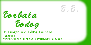 borbala bodog business card